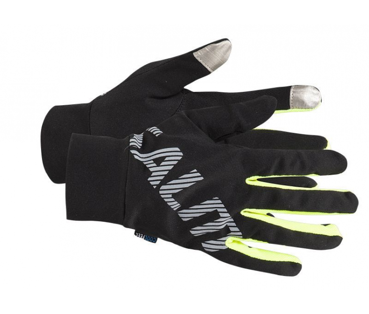 RUNNING GLOVES Black/Safety Yellow